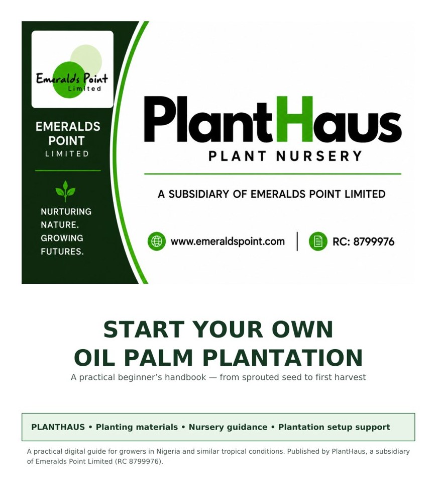Start Your Own Oil Palm Plantation — handbook cover
